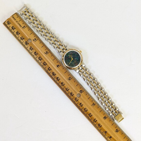 Vintage 1997 Pierre Cardin Two-Tone Australian Opal Dial Watch New Battery - Picture 8 of 12